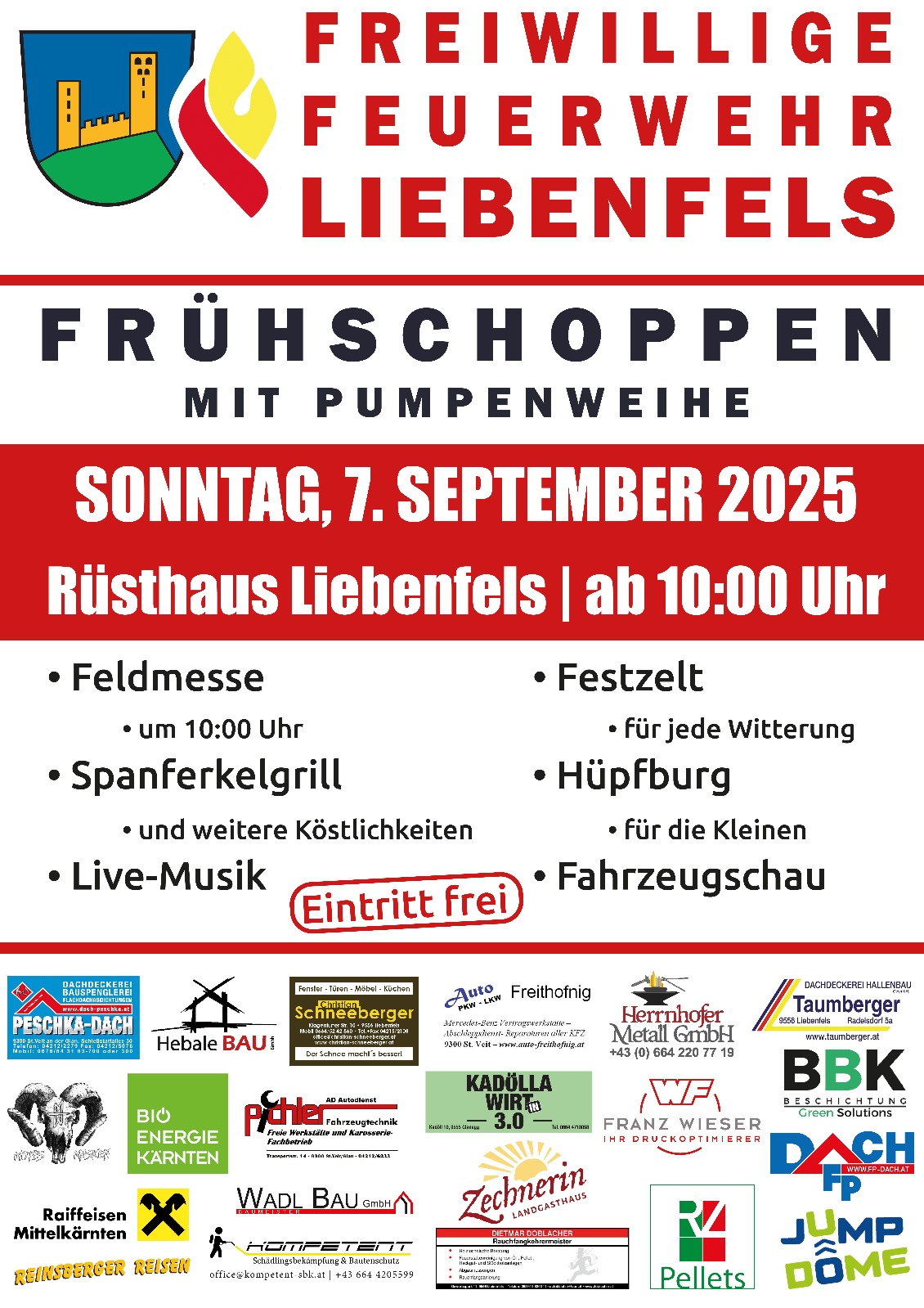 Frühschoppen mit Pumpenweihe 2025